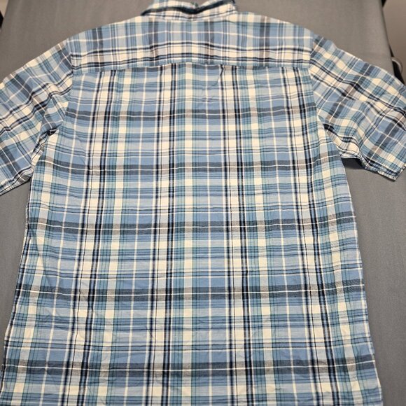 Outdoor Life Men’s Blue Plaid Short Sleeve Button-Up Shirt Size S Cotton - Picture 3 of 14